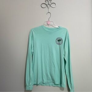 Mint‎ Green Long Sleeve Shirt Turks and Caicos Size S
